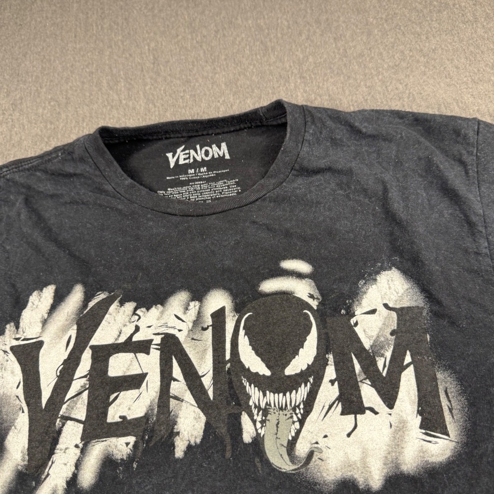 Marvel Venom Graphic T-Shirt Kids Medium Black Short Sleeve Cotton Tee